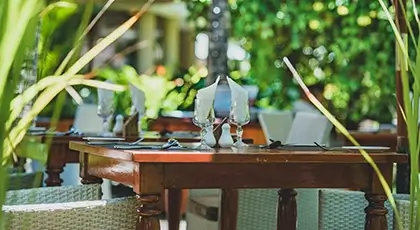 Colonial Garden ocean view dining